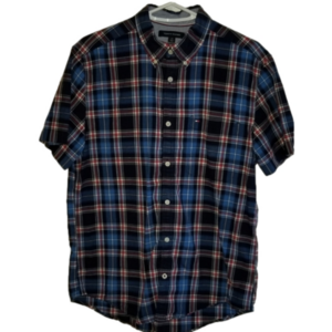 Tommy Hilfiger Short Sleeve Multicolour Button Down Shirt Size L